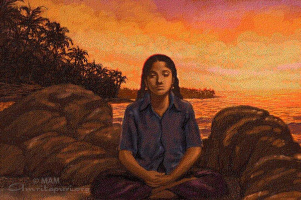 Painting of Amma as a child