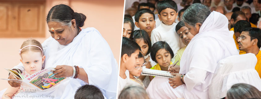 Amma telling stories to children