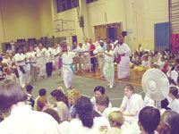 People dance during Amma's programme in Australia