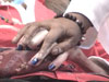 Amma's hands