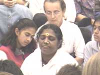 Amma meditating