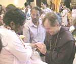 Amma with a Catholic Monk