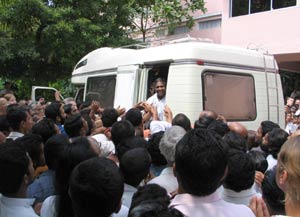 Amma with devotees