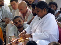 Amma serving biscuits