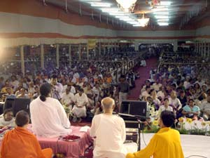 Amma on stage in Kolkata