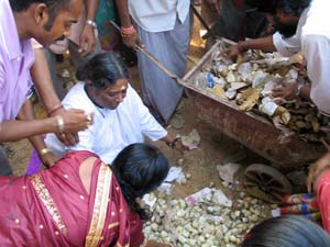 Amma cleaning up