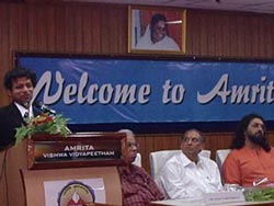 Swami Amritaswarupananda with Dr. P. Venkat Rangan