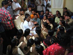 Amma with students