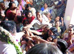 Amma with devotees