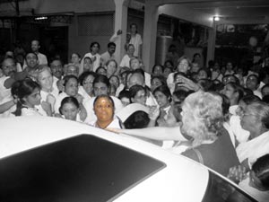 Amma leaves Amritapuri.