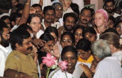 Amma with devotees