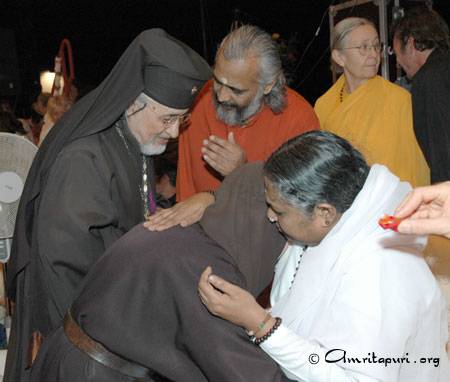 Amma with Christian dignitaries