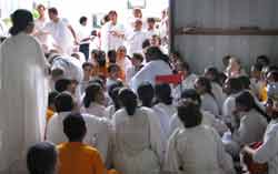 Amma with the tour group