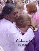 Amma gives darshan to Amritavarshini