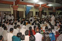 Amma meets with ashram residents in Amritapuri