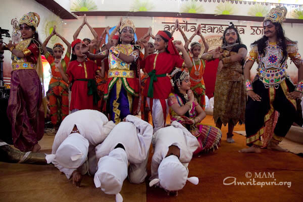 When the students put up a dance on the life of Sri Krishna