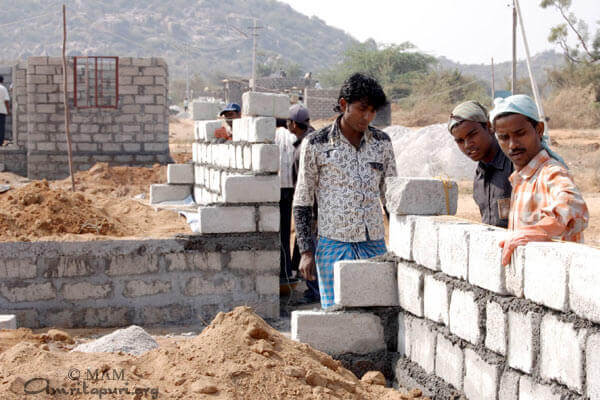 MAM building houses in Raichur District devastated by recent flood