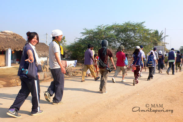 Visiting a village