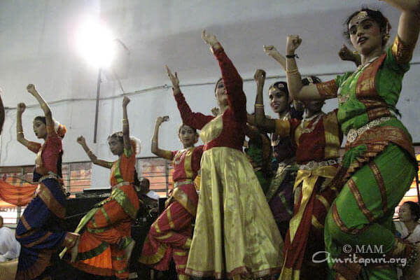 Students performing a dance