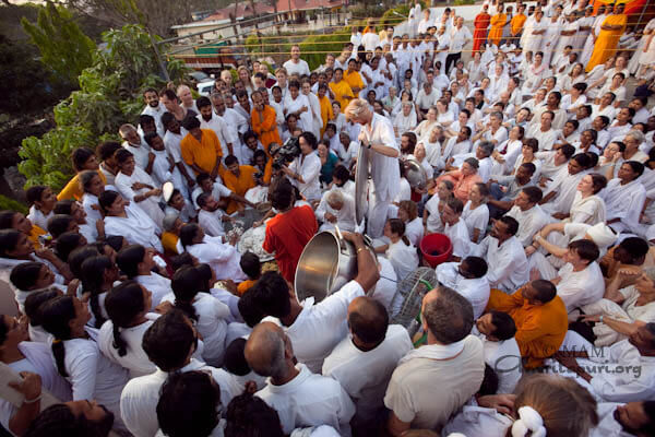 On the terrace of Kolkata Ashram