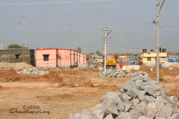 Houses being constructed in Raichur district, Karnataka