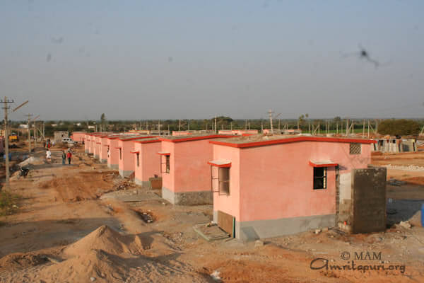 Houses being constructed in Raichur district
