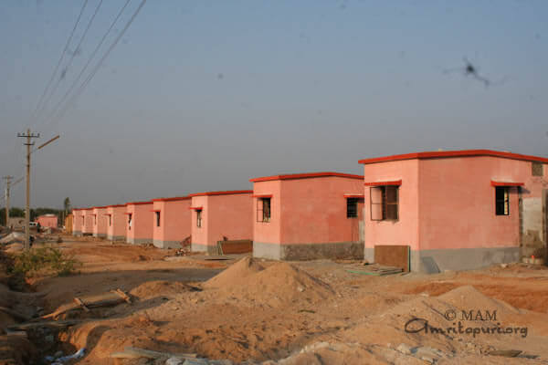 Construction of houses in Raichur district, Karnataka