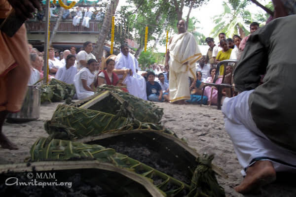 Collecting the ashes