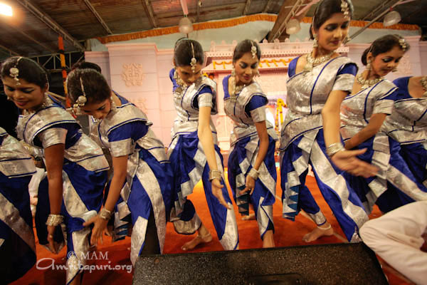 Amrita University students performing a group dance