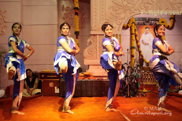 Amrita University students performing a group dance