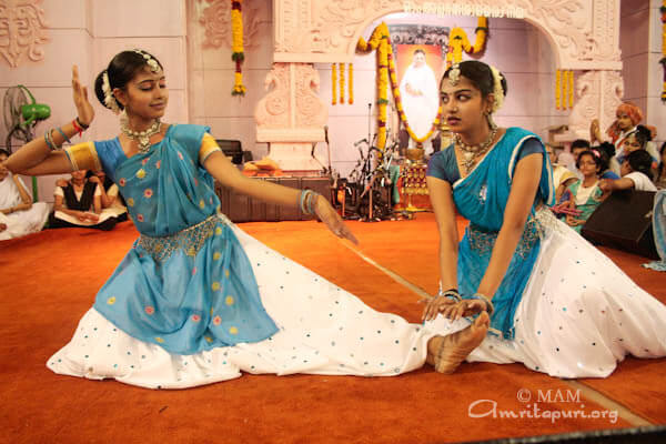 Amrita University students performing a classical dance