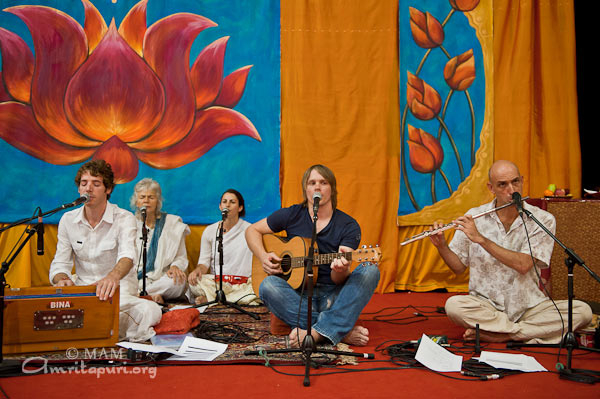 Local devotees singing