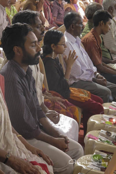 Participating in puja