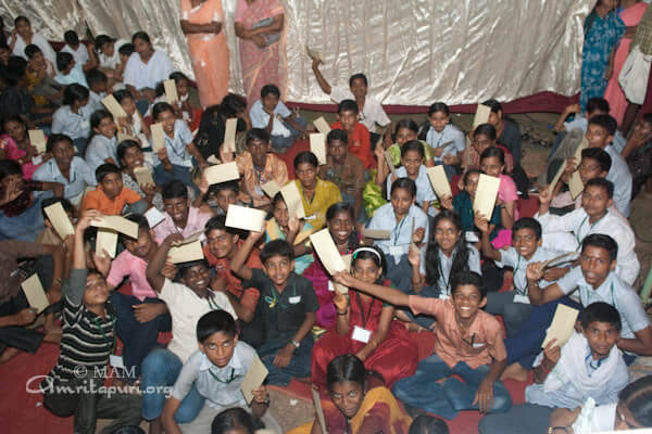 The happy recipients of the Vidyamritam scholarships