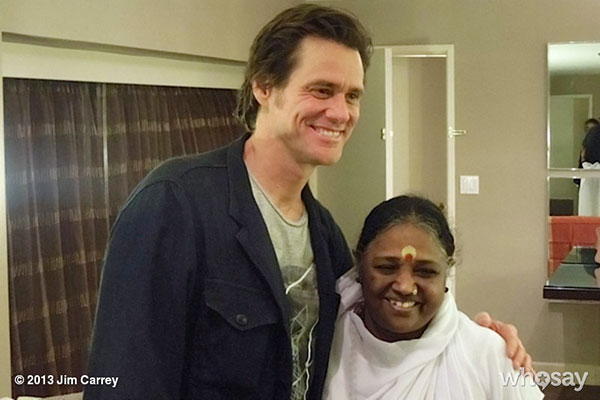 Jim Carrey with Amma