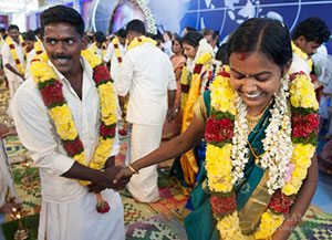 Community wedding conducted by Amma