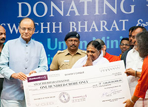 Amma donates 100 Crore for ‘Namami Gange’ cleaning Ganga project