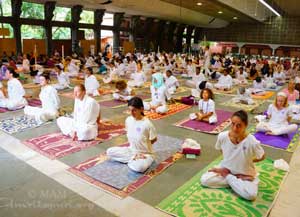 International Yoga day at Amritapuri Ashram