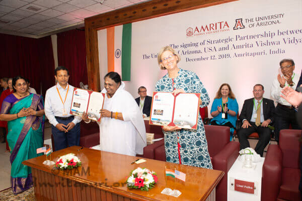 Amrita and Arizona university sign a strategic partnership in education and research
