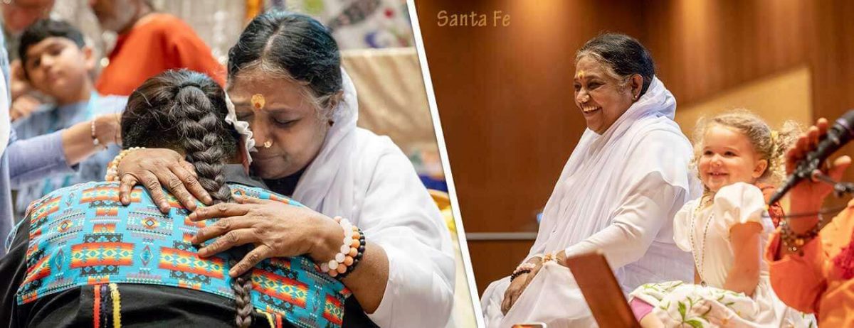 Amma giving darshan