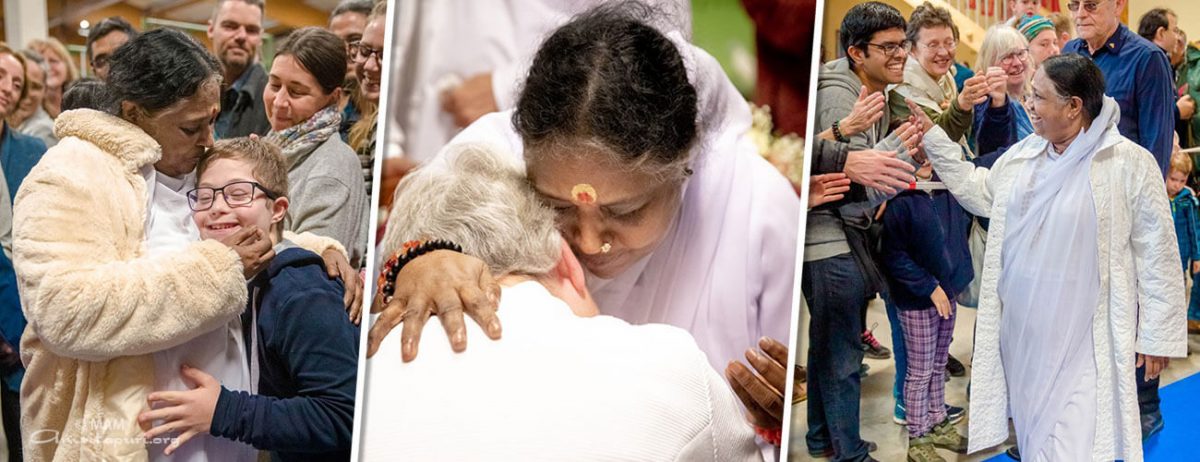 Amma giving Darshan