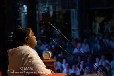 Amma speaks about being mindful
