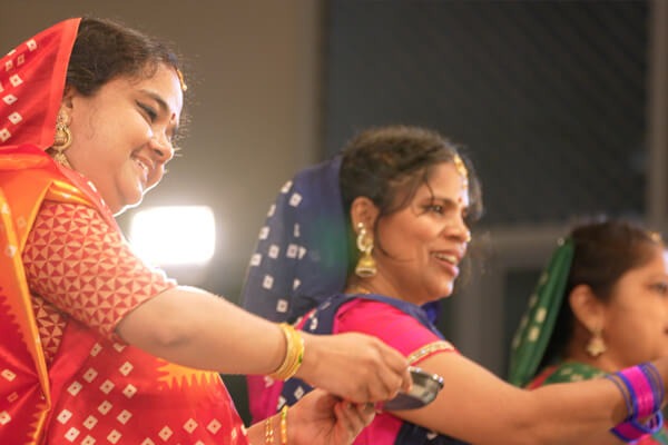 Dance performance during Christmas celebrations in Amritapuri ashram