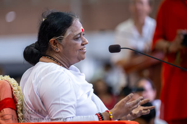 Amma calls for a “culture of the heart,” uniting knowledge with character and compassion