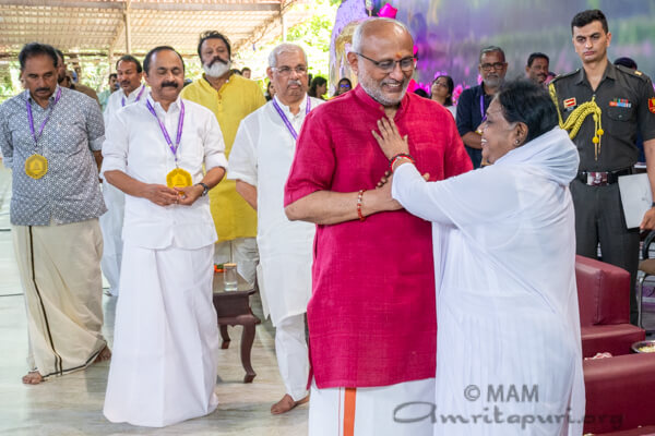 Vice President of India CP Radhakrishnan with Amma